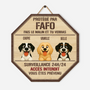 6021QFR1 plaque en bois personnalisee protege par le chien 6021qkt5c