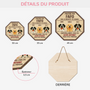 6021QFR3 plaque en bois personnalisee protege par le chien 6021qkt5c