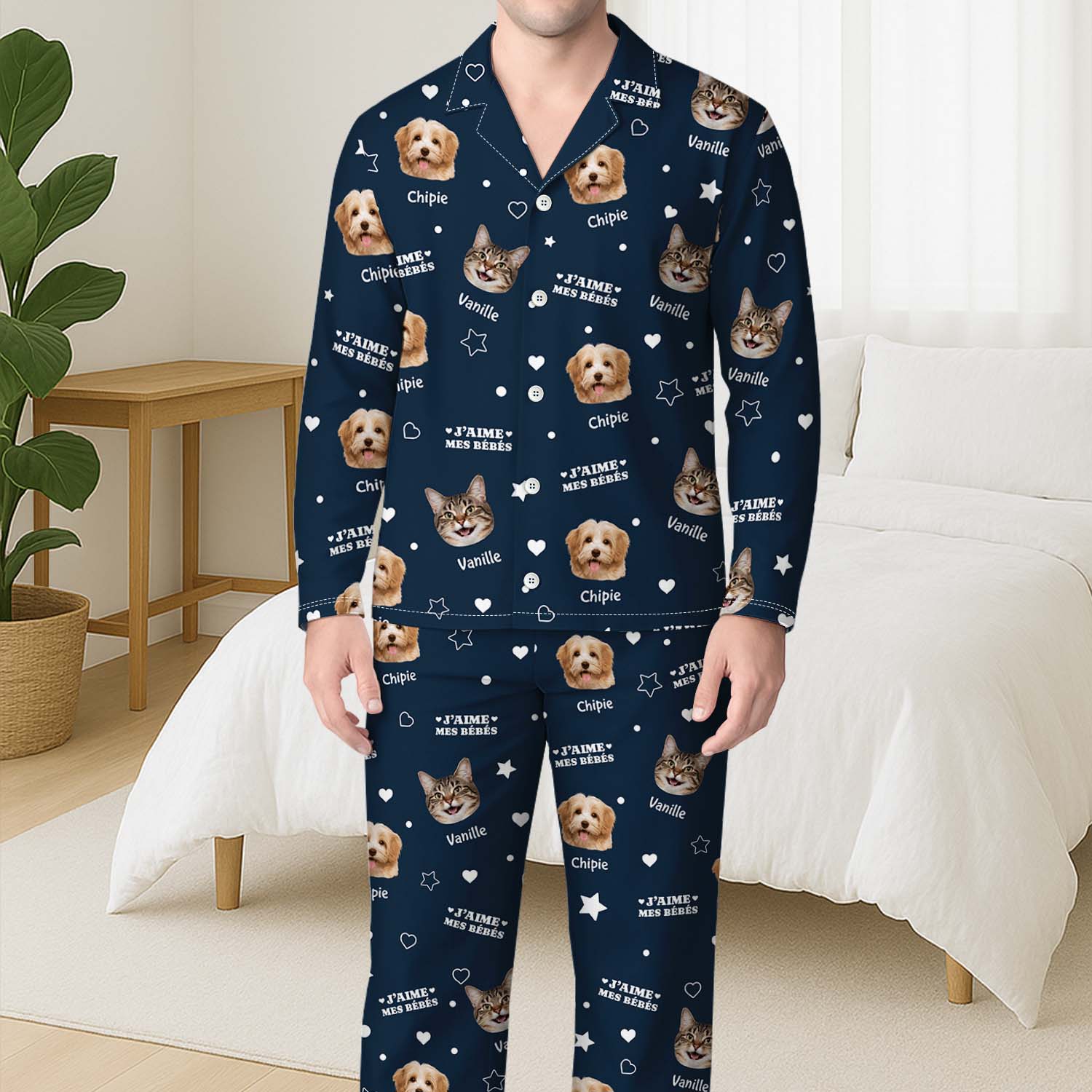 6022VFR3 pyjama personnalise maman et papa avec photo j_aime mes bebes 6022v3kna