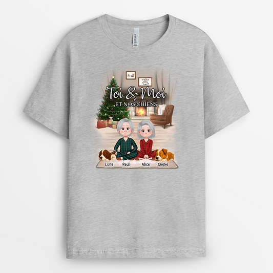 6031AFR2 t shirt personnalise toi moi et notre chien 6031akh5c