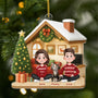 6032OFR1 ornement noel acrylique personnalise couple homosexuel notre chat et nous 6032otzzd