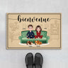 6039DFR1 paillasson chien personnalise bienvenue 6039d6hnc