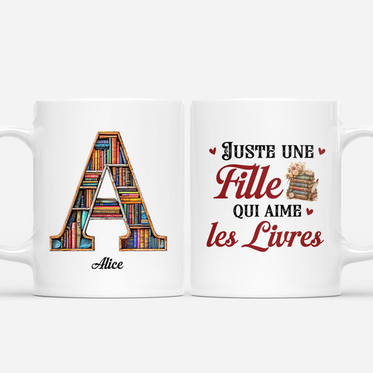 6041MFR1 mug personnalise un garcon une fille qui aime les livres 6041m6pca