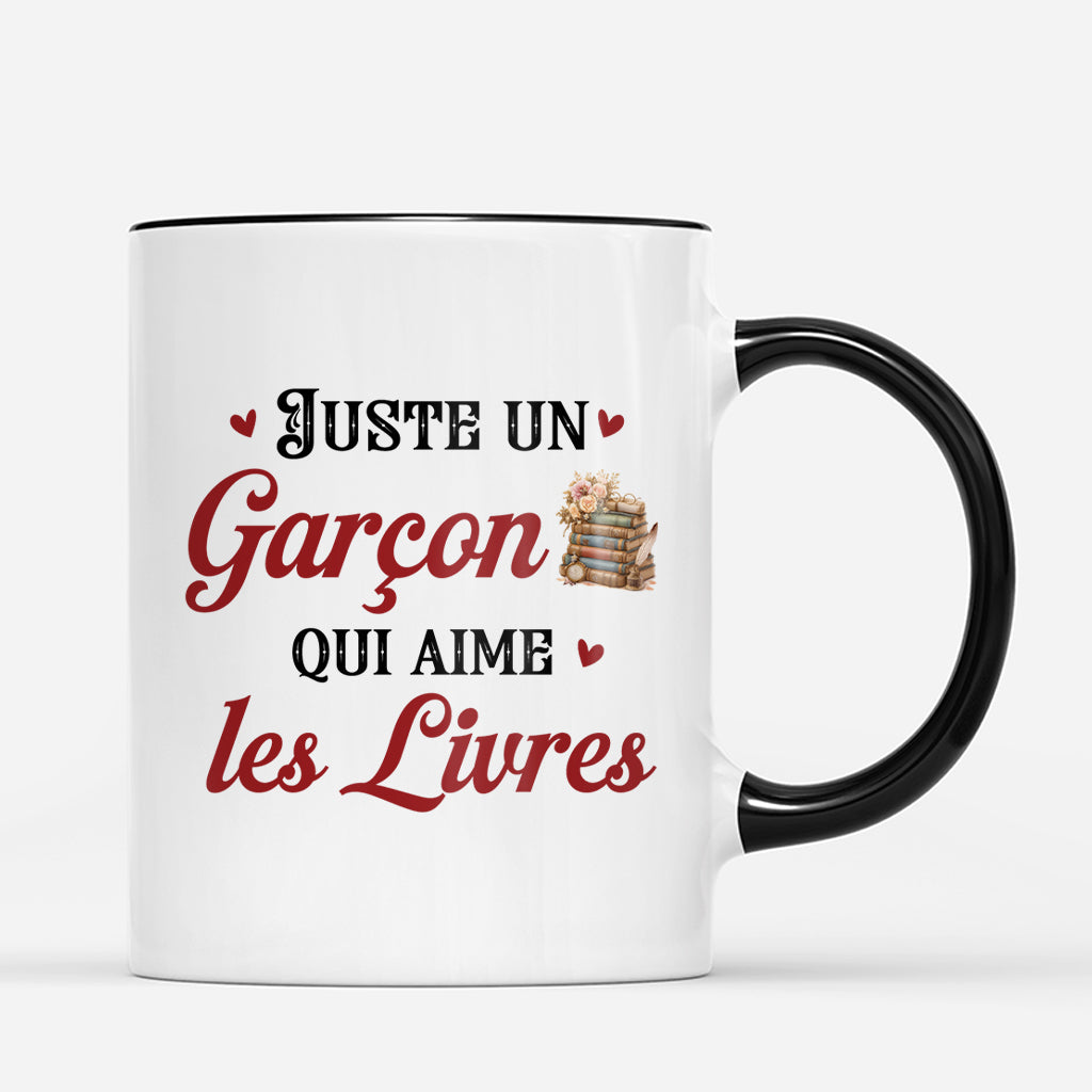 6041MFR3 mug personnalise un garcon une fille qui aime les livres 6041m6pca