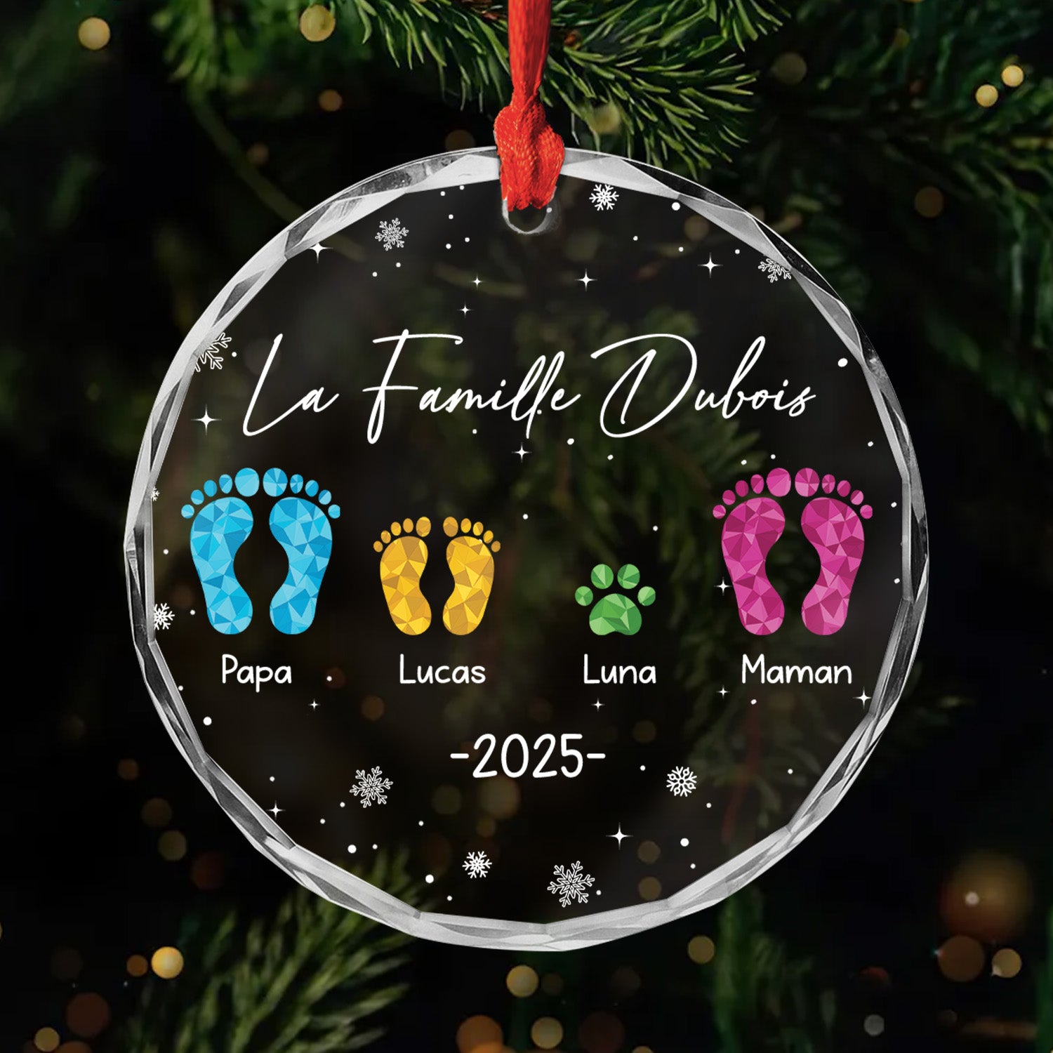 6045OFR1 ornement en verre personnalise un noel en famille avec pieds 6045o3qqi