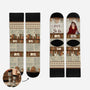 6050JFR1 chaussettes personnalisees pour homme et femme qui aiment les livres chut je lis style vintage 6050jkqta