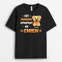 6055AFR1 t shirt personnalise avec chien cet humain appartient a 6055a8ftd