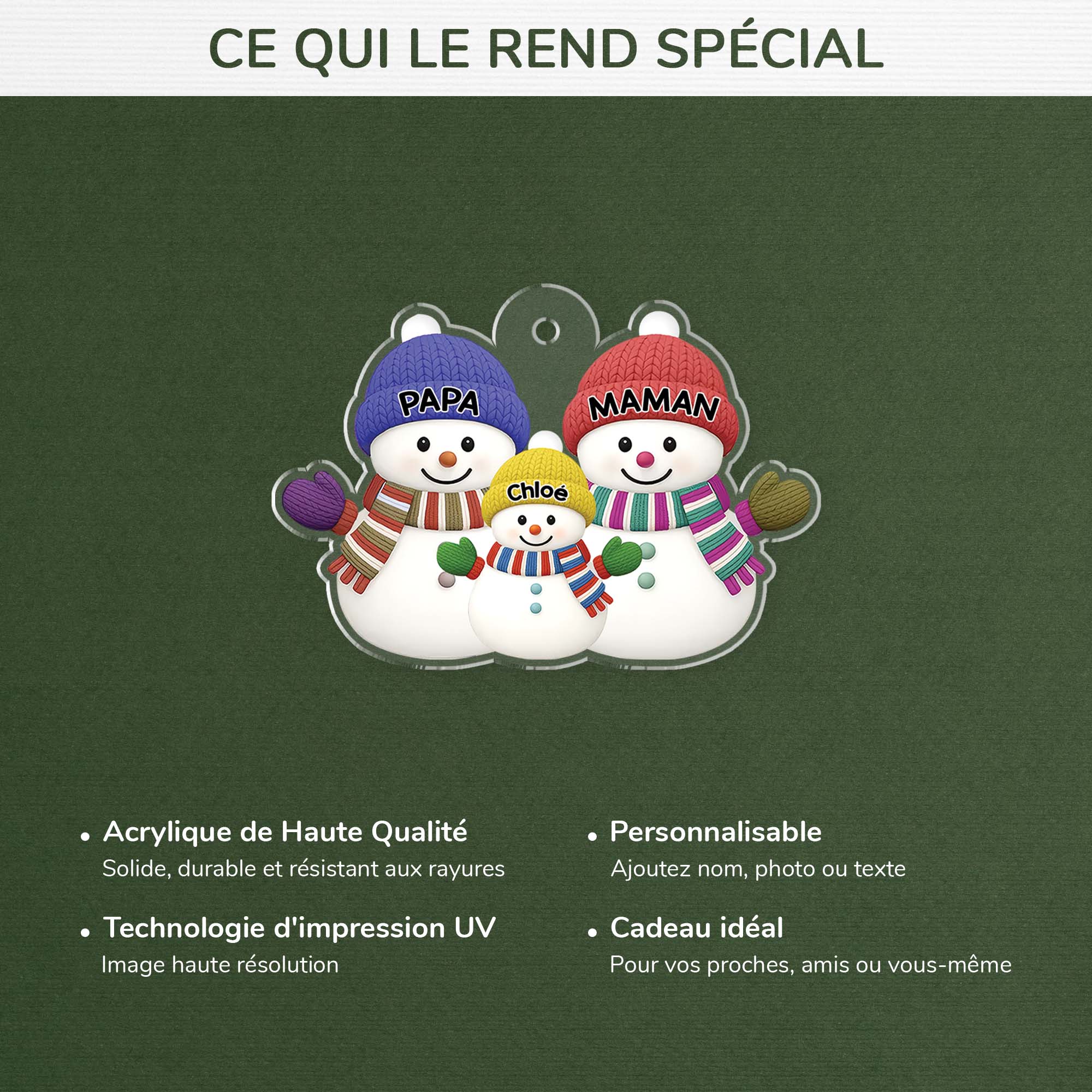 6056OFR4 ornement noel acrylique personnalise famille ensemble bonhomme de neige 6056o3qai_367511b1 71fe 4713 9e8c ad651aeb4107