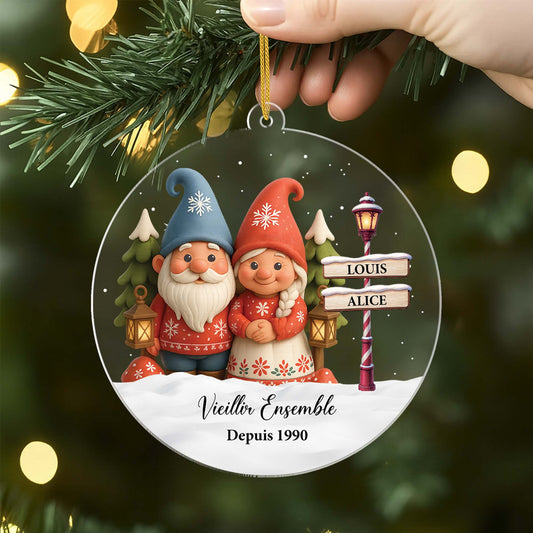 6059OFR2 ornement noel acrylique personnalise vieillir ensemble couple 6059okq5g