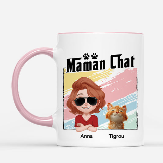 6064MFR2 mug personnalise cadeau papa chat 6064m3zqc