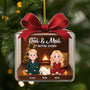 6075OFR1 ornement de noel acrylique personnalise couple toi moi et le chien 6075o6mtc