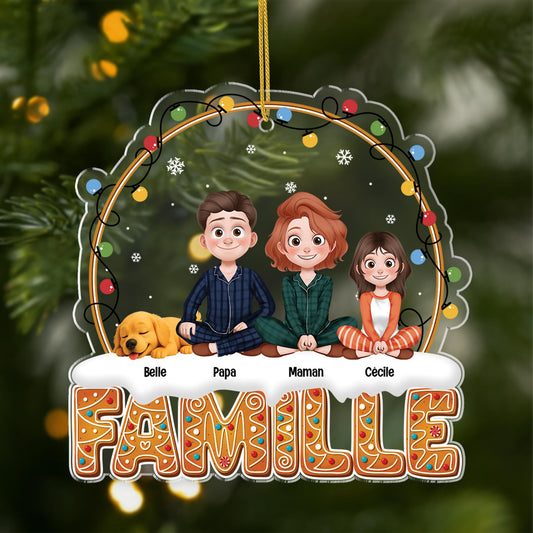 6077OFR1 ornement noel acrylique personnalise avec photo la famille pour toujours 6077o6yai