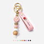 6082MFR1 porte cles personnalise marguerite en perles un petit cadeau femme 6082mj6h5a