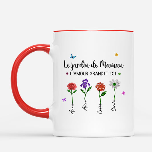 6082MFR2 mug personnalise le jardin de mamie maman avec amour 6082m6yca