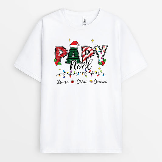 6086AFR1 t shirt personnalise papy mamie noel 6086atqmb