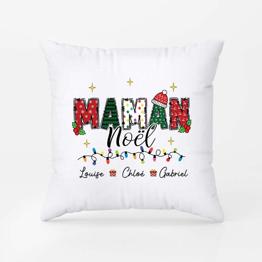 6086PFR1 coussin personnalise maman papa maman noel 6086ptqma