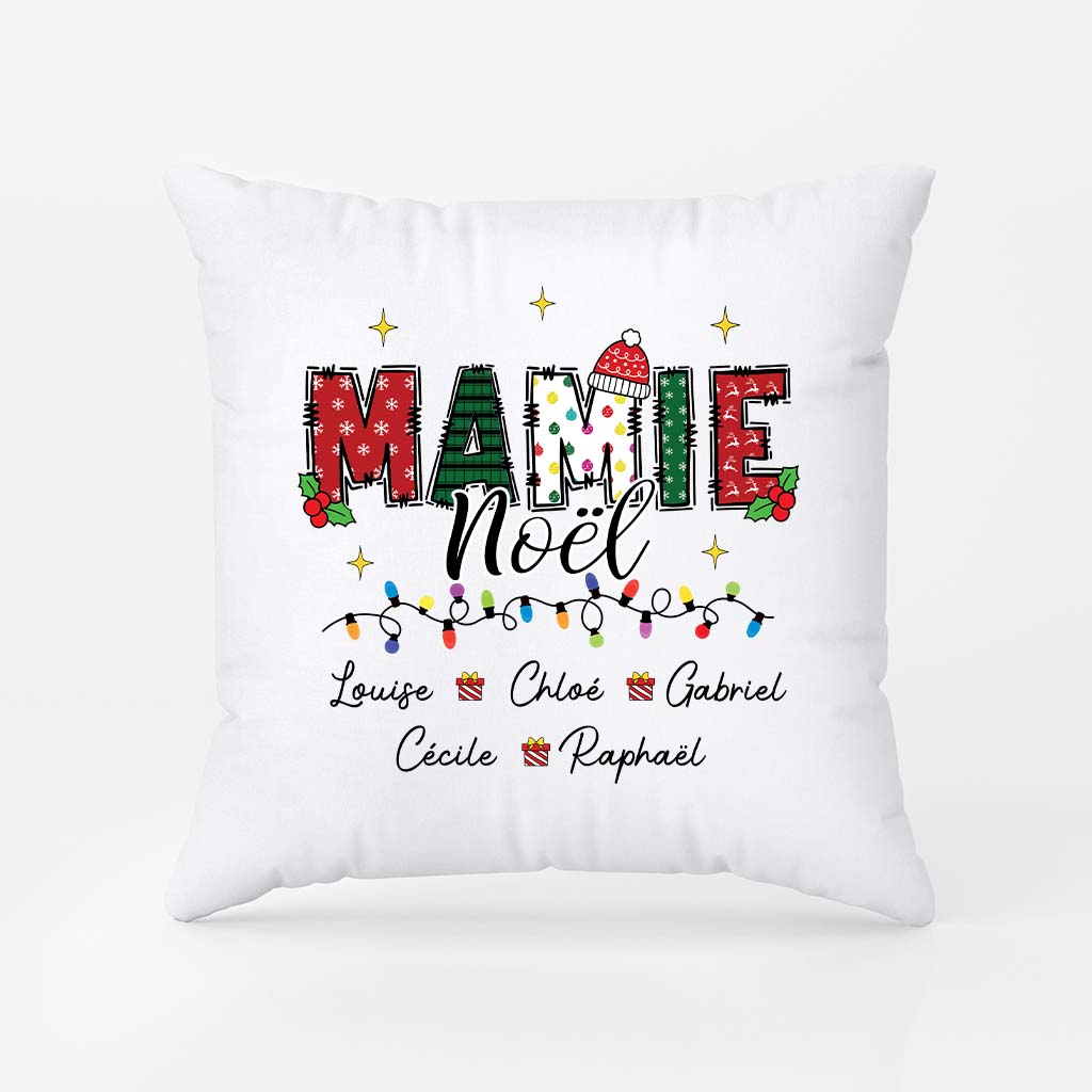 6086PFR2 coussin personnalise papy mamie papy noel 6086ptqmb