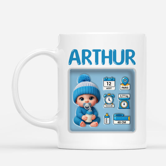 6094MFR1 mug personnalise avec nouveau ne cadeau premier noel bebe 6094m8qtk