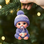 6097OFR2 effet dimpression 3d ornement acrylique personnalise cadeau pour premier noel bebe 6097o8qzk