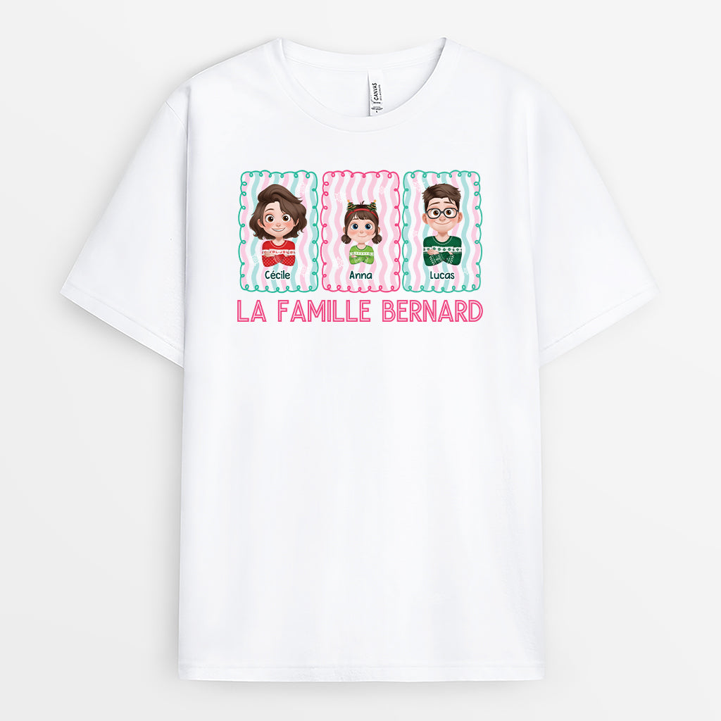 6103AFR1 t shirt personnalise noel et notre famille 6103attti