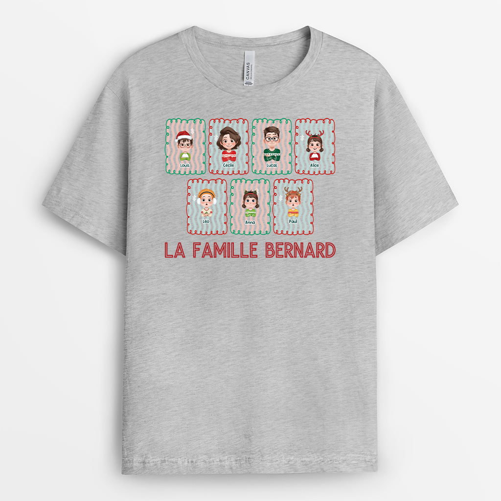 6103AFR2 t shirt personnalise noel et notre famille 6103attti