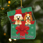 6106OFR1 effet dimpression 3d ornement acrylique personnalise avec chien joyeux noel toutou 6106oktnc