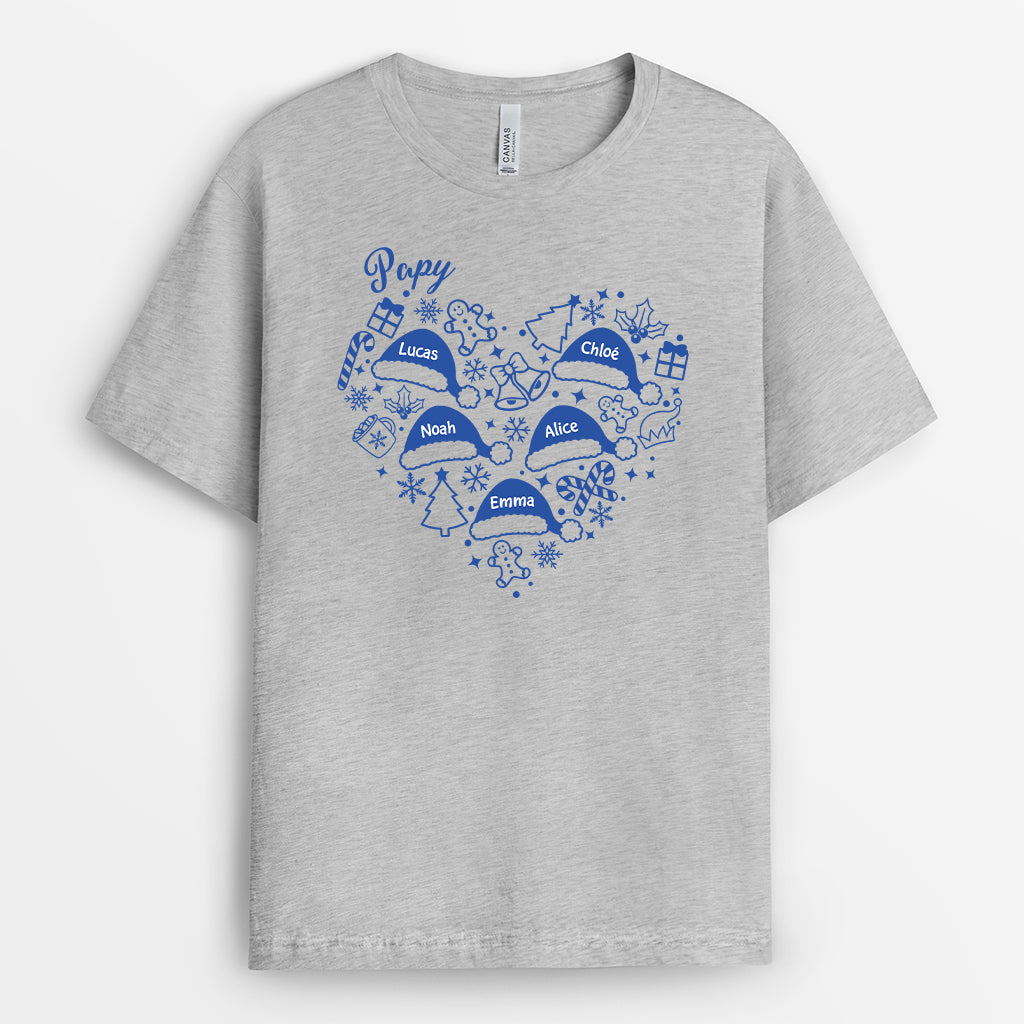 6109AFR2 t shirt personnalise cadeau mamie papy pour noel 6109attaa