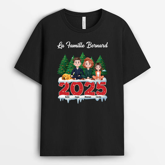 6122AFR1 t shirt personnalise noel de notre famille 6122akqmi