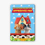 6126EFR1 plaque en metal personnalisee les visiteurs doivent etre approuves par chat 6126ekmzd