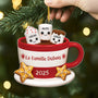 6134OFR2 ornement noel acrylique personnalise famille chocolat chaud a la guimauve 6134ottni