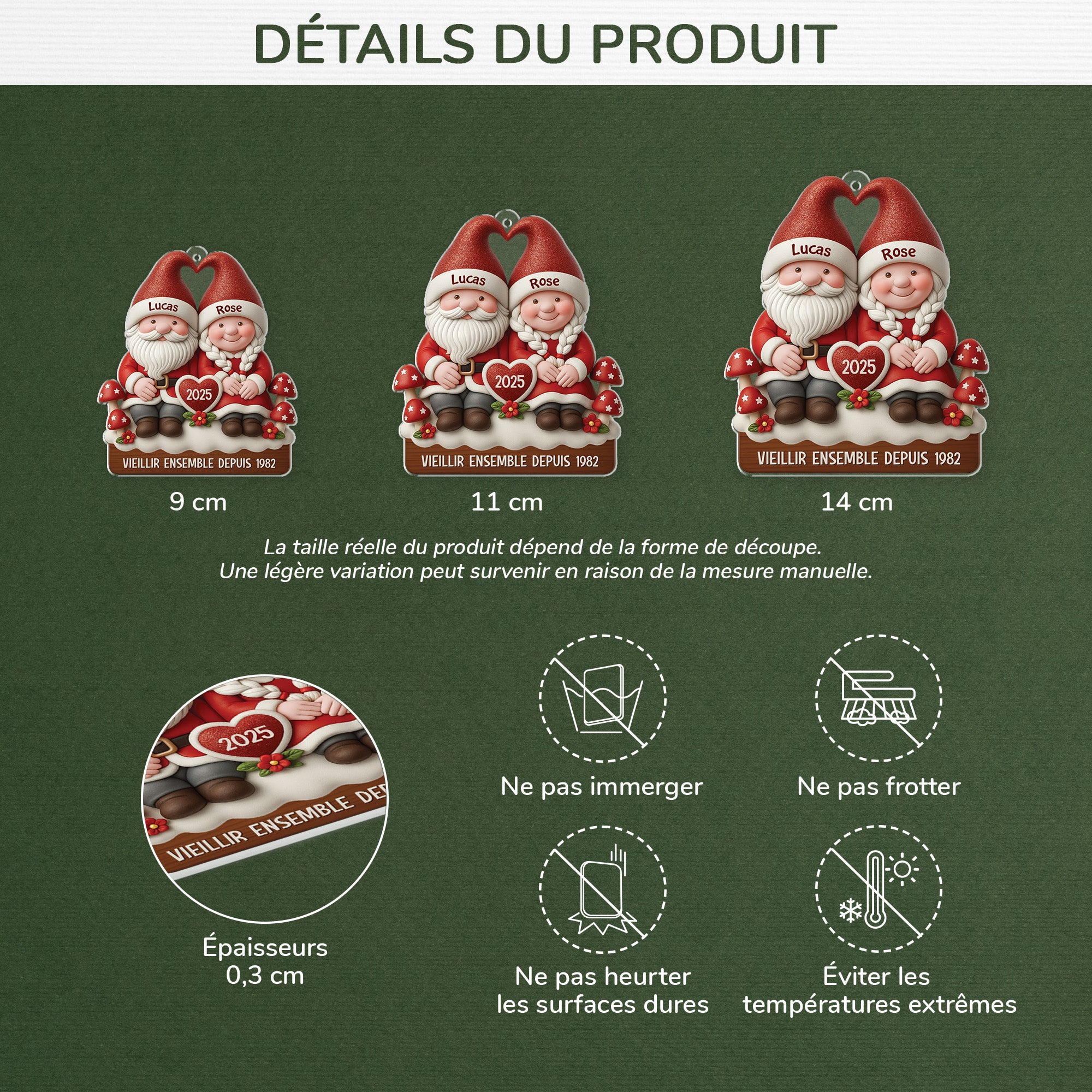 6144OFR1 effet dimpression 3d ornement noel acrylique personnalise vieillir ensemble gnome couple 6144o6lmg_3