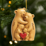 6147OFR1 effet dimpression 3d ornement noel acrylique personnalise jolie famille ours 6147o65ti