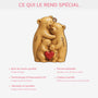 6147OFR4 effet dimpression 3d ornement noel en bois a 1 couche personnalise famille ours 6147o65ti