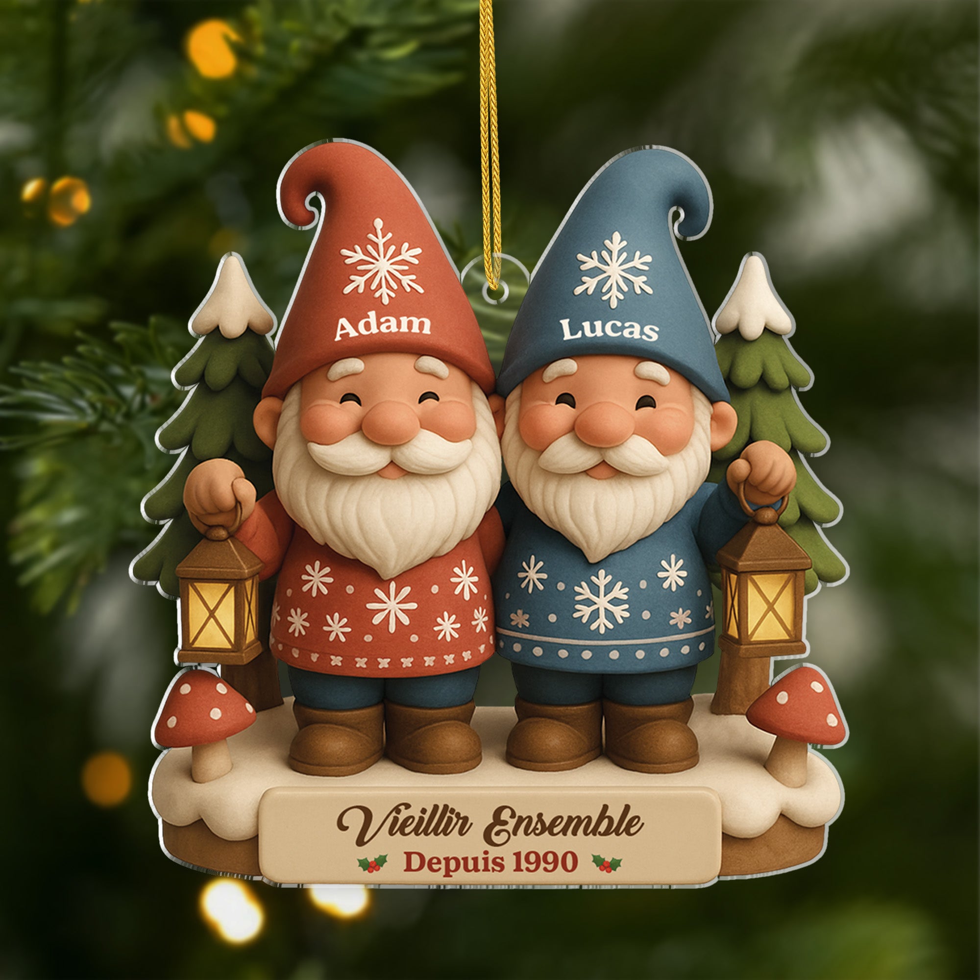 6151OFR1 effet dimpression 3d ornement noel acrylique personnalise couple gay vieillir ensemble 6151oktmg_59573ff6 2dcb 40ea 95a4 f37393f0d1ff