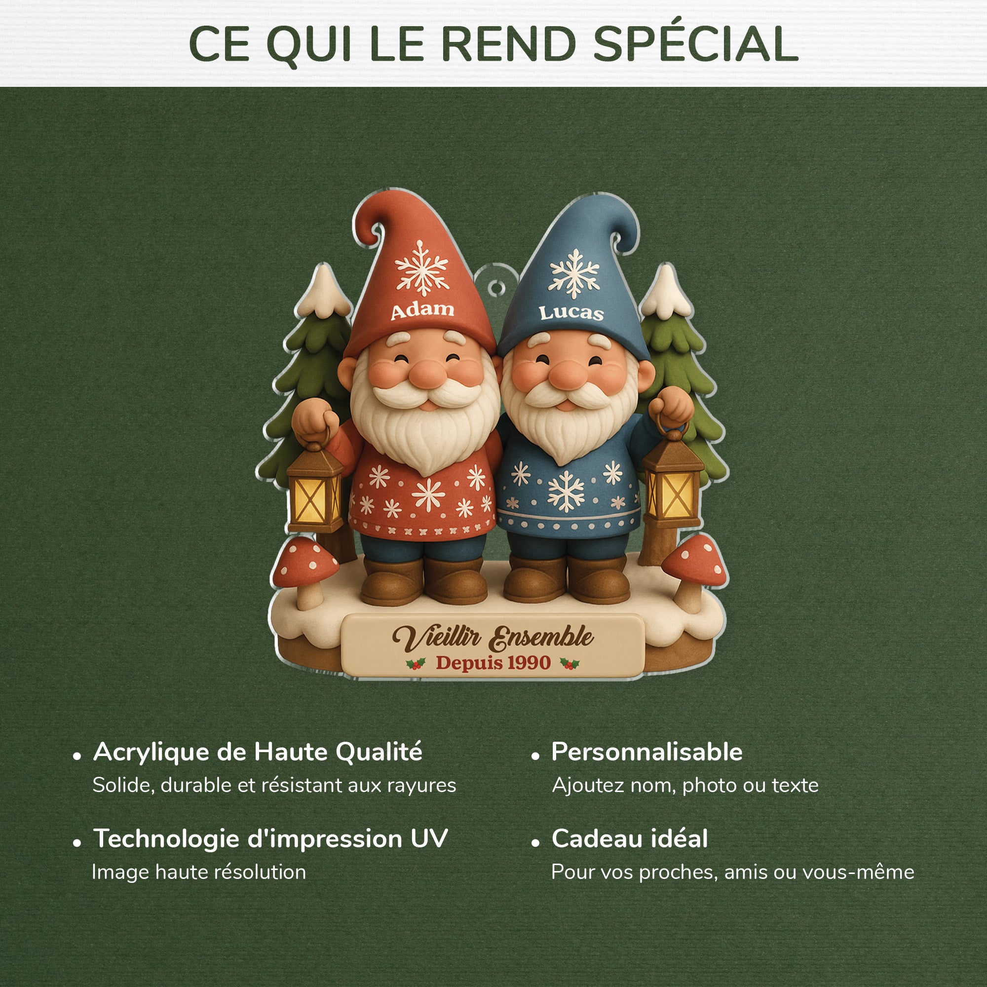 6151OFR4 effet dimpression 3d ornement noel acrylique personnalise couple gay vieillir ensemble 6151oktmg_59cddbac 8ebd 48a5 8b99 921009eb7a34