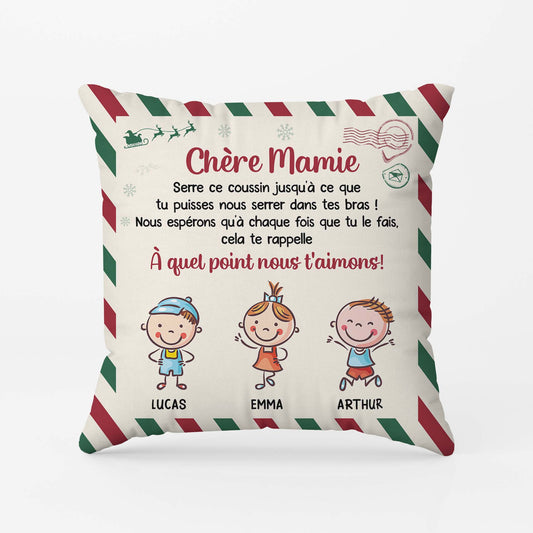 6152PFR1 coussin noel personnalise pour mamie et papy serre ce coussin 6152pthta