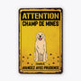 6157EFR1 plaque en metal personnalisee avec chien attention champ de mines 6157e8kzc