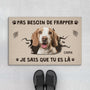 6160DFR1 paillasson personnalise chien avec photo pas besoin de frapper 6160d8qnc