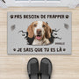 6160DFR2 paillasson personnalise chien avec photo pas besoin de frapper 6160d8qnc
