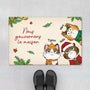 6171DFR1 paillasson personnalise joyeux noel des chats 6171d3vtd