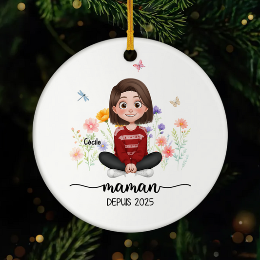 6178OFR1 ornement ceramique personnalise pour papa et maman maman avec fleur 6178o3tcb_b12bfae2 a3d0 4d2f ac7c 561fd5bb3104