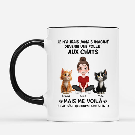 6180MFR2 mug personnalise devenir un fou aux chats 6180mtqzd