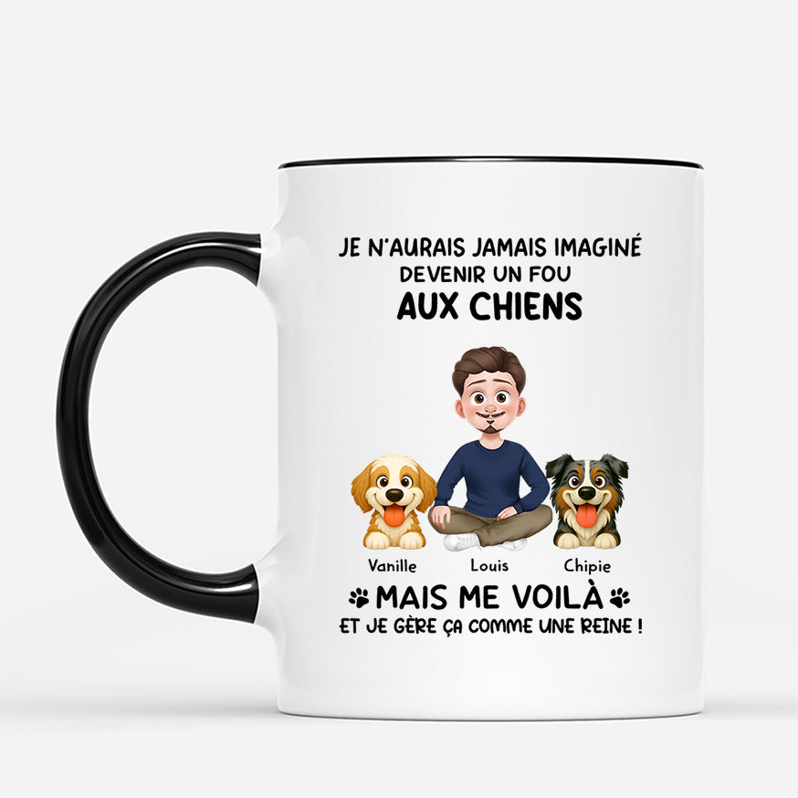 6180MFR2 mug personnalise devenir un fou aux chiens 6180mtqzc