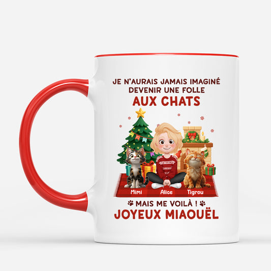 6186MFR1 mug personnalise noel devenir une folle aux chats 6186mtlzd_2