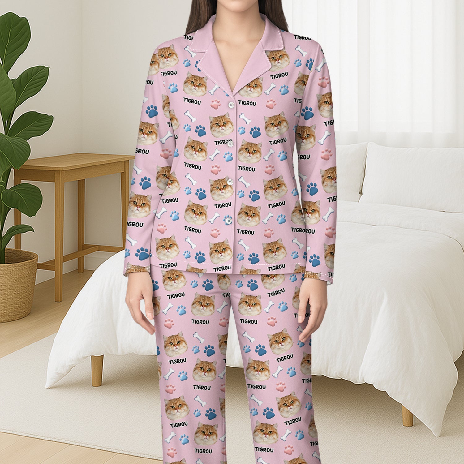 6190VFR3 effet dimpression 3d pyjama personnalise avec photo joli chien avec patte 6190v8xqc