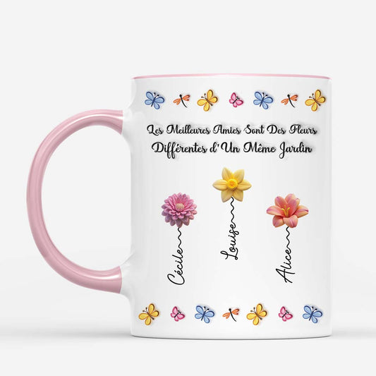 6192MFR2 effet dimpression 3d mug personnalise soeurs sont des fleurs differentes 6192m8vta