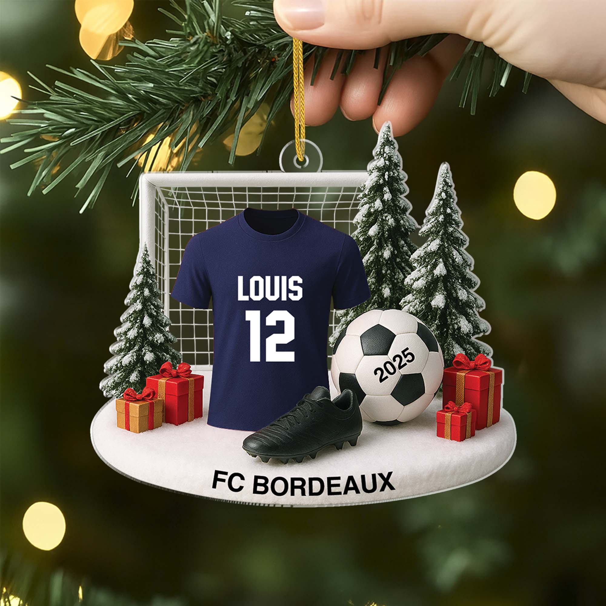 6199OFR2 effet dimpression 3d ornement noel acrylique personnalise mon equipe de foot 6199o8t5b