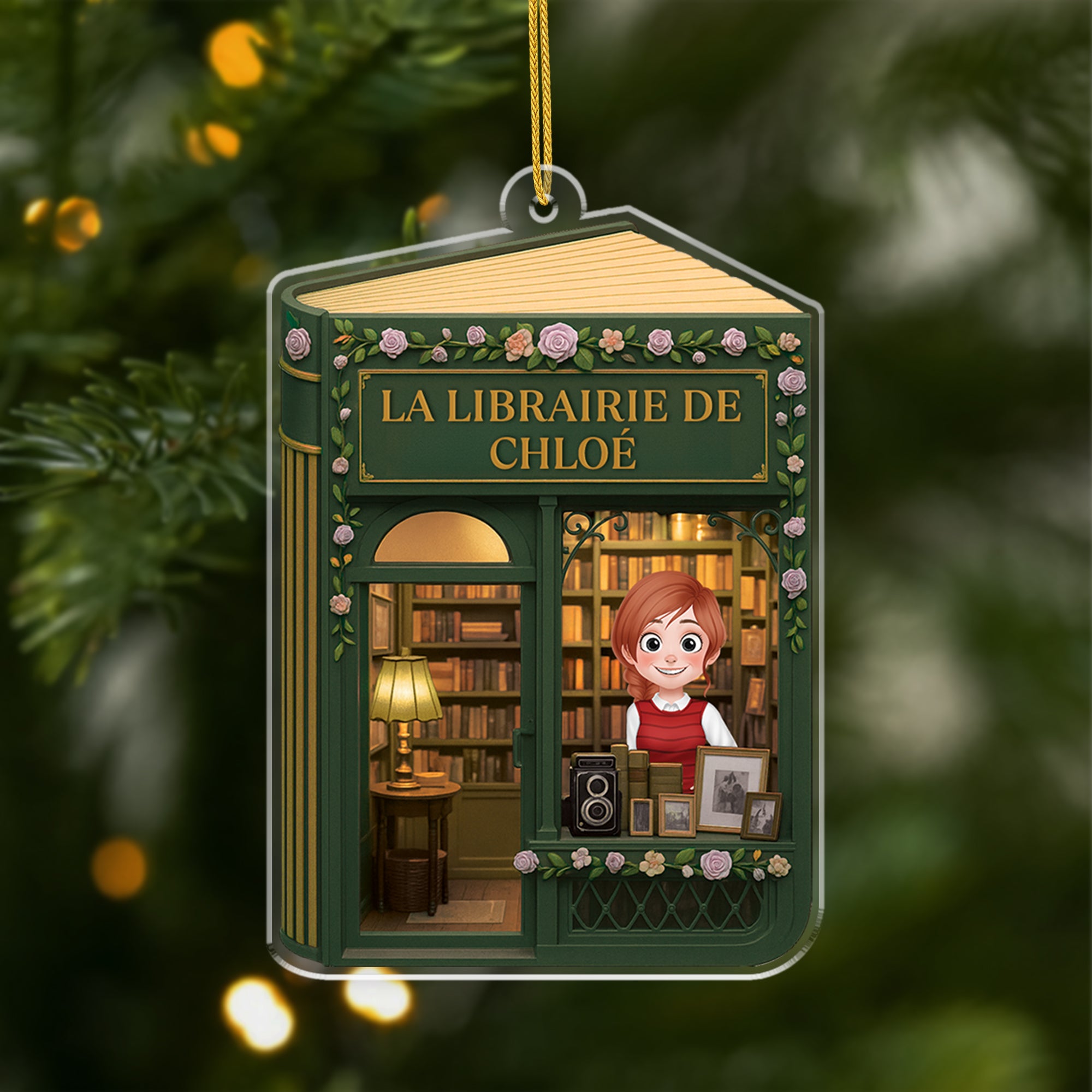 6201OFR1 effet dimpression 3d ornement noel acrylique personnalise librairie pour les amoureux des livres 6201o8lqa_1
