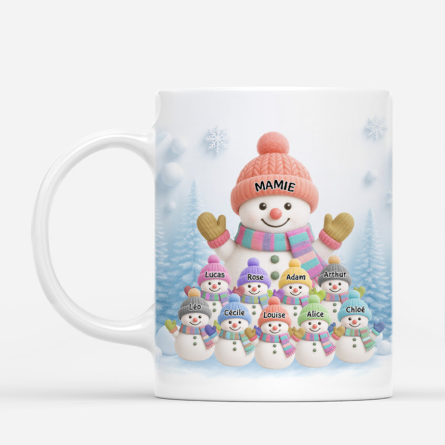 6206MFR1 mug personnalise mamie papy bonhomme de neige avec petit enfant 6206m3laa_2