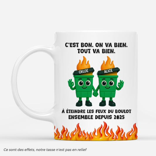 6214MFR1 mug personnalise pour collegue cest bon on va bien tout va bien 6214m6tao